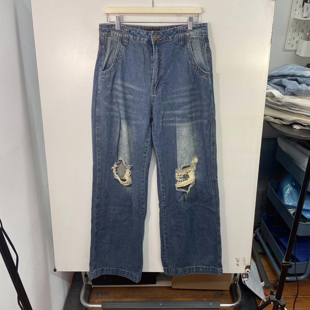 Fashion Nova Men's Blue and Navy Jeans